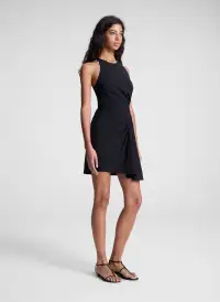 Rue Linen Mini Dress(Black,00)