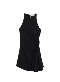 Rue Linen Mini Dress(Black,00)