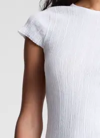 Sam Fine Cotton Knit Top(Bright White,XS)
