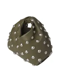 Simone Studded Leather Bag(Army,OS)