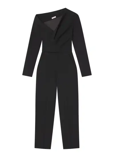 Skyla Asymmetric Jumpsuit(Black,00)