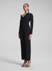 Skyla Asymmetric Jumpsuit(Black,00)