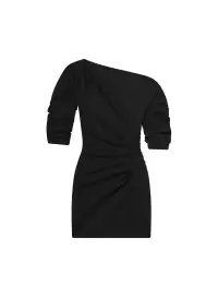 Sona Linen Mini Dress(Black,00)