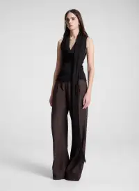 Sonya Draped Top(Dark Brown,XS)