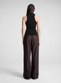 Sonya Draped Top(Dark Brown,XS)