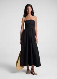 Tate Strapless Midi Dress(Black,00)