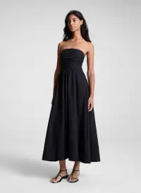 Tate Strapless Midi Dress(Black,00)