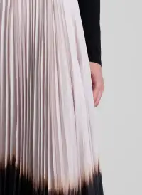Tatum Pleated Midi Skirt(Oyster/Black,00)
