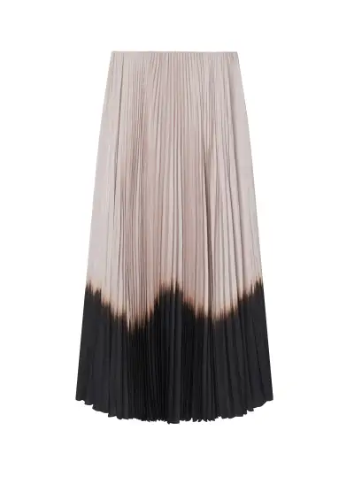 Tatum Pleated Midi Skirt(Oyster/Black,00)