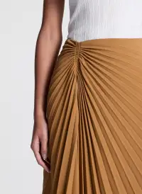 Tracy Pleated Tailored Skirt(British Khaki,00)