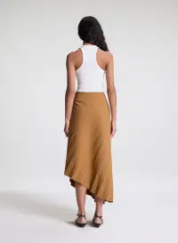 Tracy Pleated Tailored Skirt(British Khaki,00)