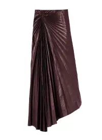 Tracy Textured Vegan Leather Skirt(Cordovan,00)