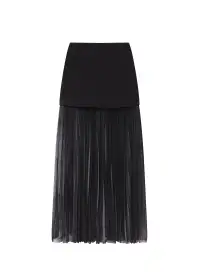 Willa Pleated Maxi Skirt(Black,00)