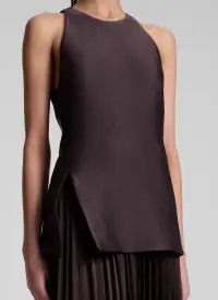 Willow Pleated Midi Dress(Chocolate Plum,00)