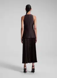 Willow Pleated Midi Dress(Chocolate Plum,00)