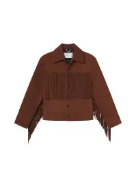 Wren Suede Fringe Jacket(Timberglaze,XS)