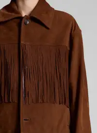 Wren Suede Fringe Jacket(Timberglaze,XS)