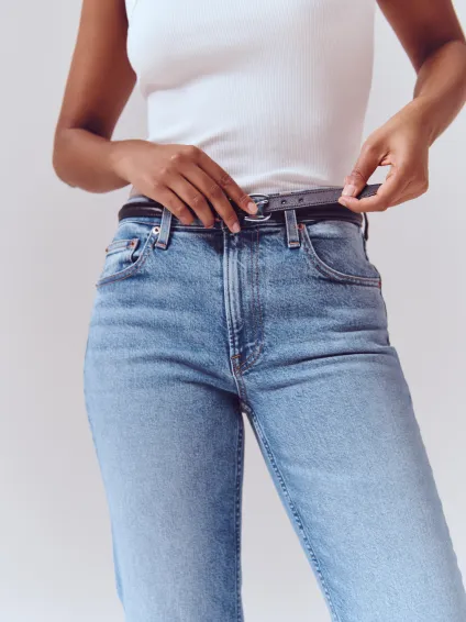 Amber Mid Rise Slim Jean(Vintage Light Indigo,24)