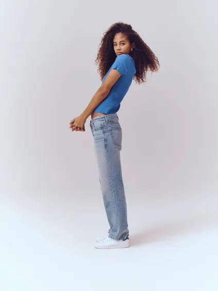 Bev Relaxed Jean(Vintage Light Indigo,24)