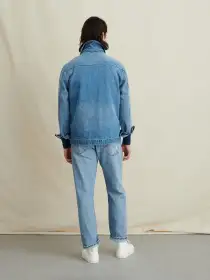 Work Jacket in Vintage Wash Denim(Vintage Wash,XS)