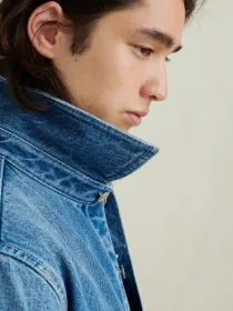 Work Jacket in Vintage Wash Denim(Vintage Wash,XS)
