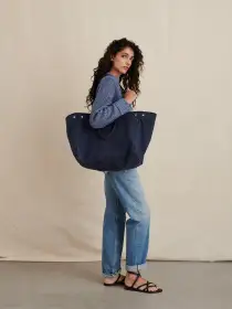 The Perfect Weekend Tote(Navy,O/S)