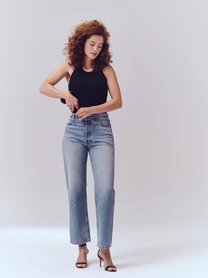 Bev Relaxed Jean(Vintage Light Indigo,24)