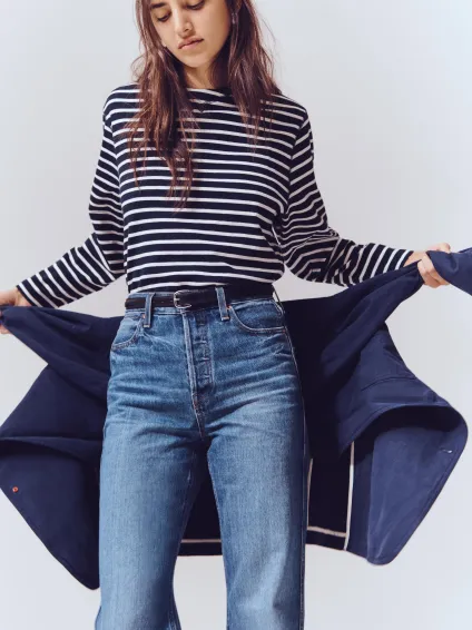 Carla High Rise Straight Jean(Vintage Dark Indigo,24)