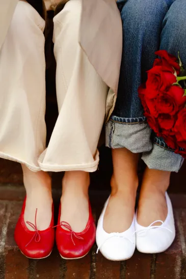 Porselli x Alex Mill Ballet Flat(Red,37)