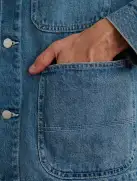 Work Jacket in Vintage Wash Denim(Vintage Wash,XS)