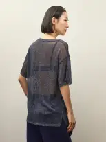 Becky Malinsky x Alex Mill Helen Tee(Navy,XS)