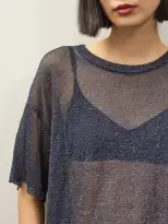 Becky Malinsky x Alex Mill Helen Tee(Navy,XS)