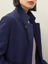 Becky Malinsky x Alex Mill Annette Blazer in Wool Crepe(Evening Blue,XS)