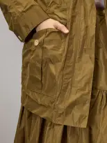 Becky Malinsky x Alex Mill Claes Anorak in Taffeta(Khaki,XS)
