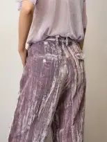 Becky Malinsky x Alex Mill Walker Pleated Pant in Velvet(Lilac,2)