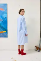 Schostal x Alex Mill Nightshirt(Sky Blue Stripes,40)