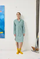 Schostal x Alex Mill Nightshirt(Green Stripe,40)