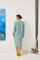 Schostal x Alex Mill Nightshirt(Green Stripe,40)