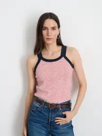 Cavan & Co. Heritage Tank(Natural/Red,SM)