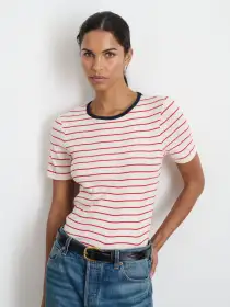 Cavan & Co. Heritage Tee(Natural/Red,SM)