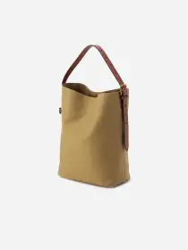 Brady Leven Large Canvas Shoulder Bag(Khaki,O/S)