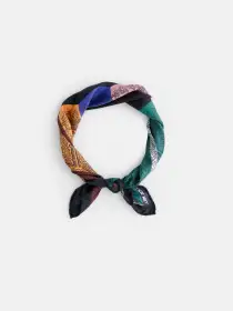 Italian Block Paisley Scarf in Silks(Multi,O/S)