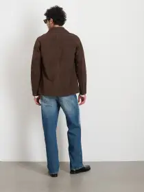 Owen Barry x Alex Mill Work Jacket in Suede(Dark Brown,XS/SM)
