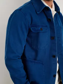 Garment Dyed Work Jacket in Recycled Denim(French Navy,XS)