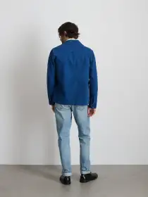 Garment Dyed Work Jacket in Recycled Denim(French Navy,XS)