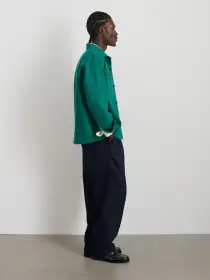 Garment Dyed Work Jacket in Recycled Denim(Jadeite,XS)