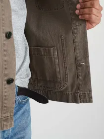 Garment Dyed Work Jacket in Recycled Denim(Thyme,XS)