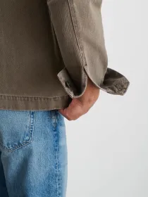 Garment Dyed Work Jacket in Recycled Denim(Thyme,XS)