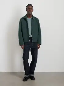 Garment Dyed Zip Work Jacket In Canvas(Pine Grove,XS)