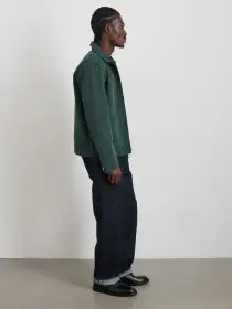 Garment Dyed Zip Work Jacket In Canvas(Pine Grove,XS)
